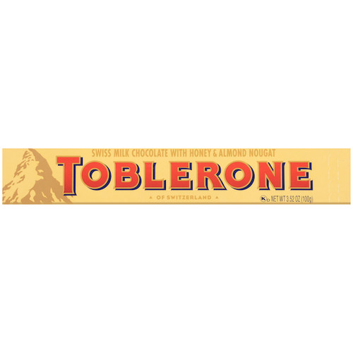 Toblerone Milk Chocolate Bar Candy, 3.52 Ounces, 80 Per Case